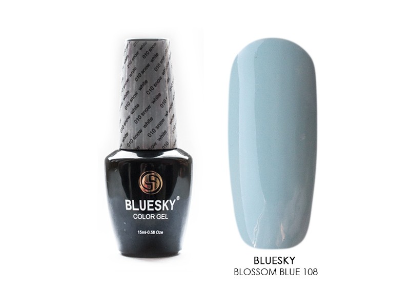Bluesky, гель-лак (Blossom blue 108), 15 мл