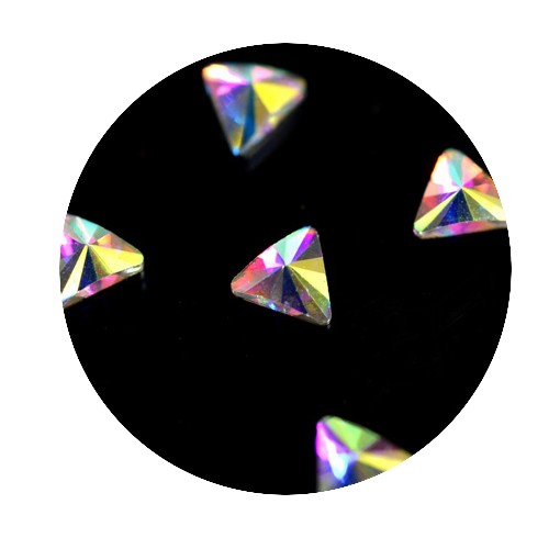 Patrisa Nail, стразы фигурные Треугольник (супер-голография 5 мм), 10 шт