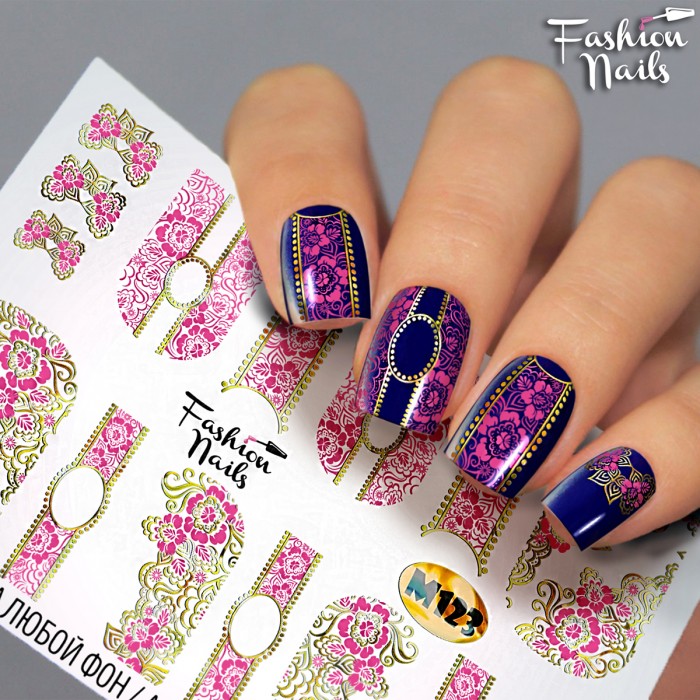 Fashion Nails, слайдер-дизайн "Metallic" №123