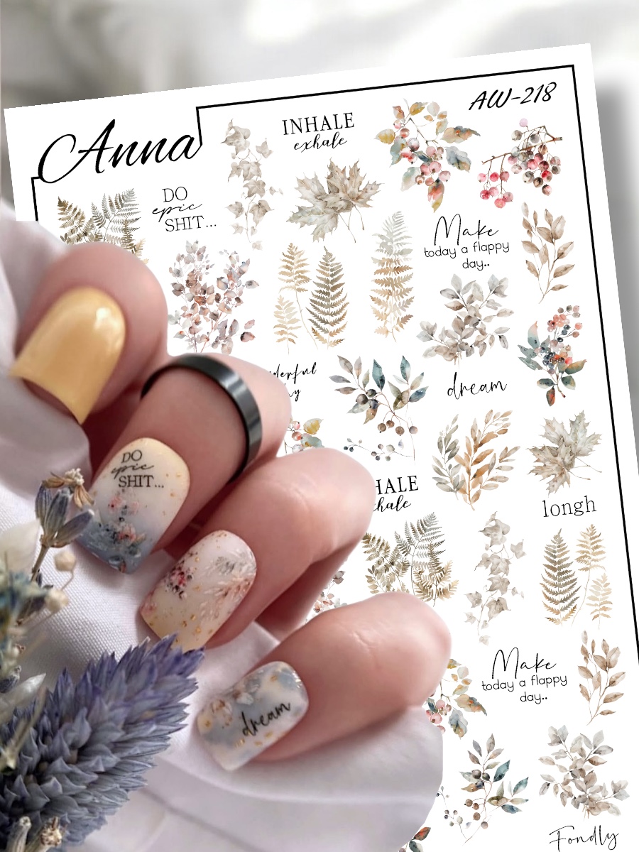 Дизайн ногтей. Товар: Anna Tkacheva, слайдер-дизайн AW-218