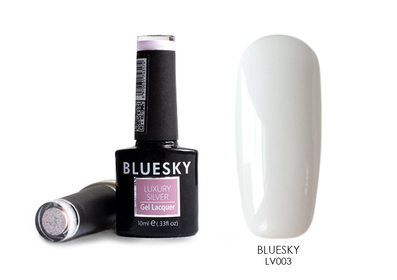 Bluesky, гель-лак Luxury Silver (LV003 белый очень густой), 10 мл
