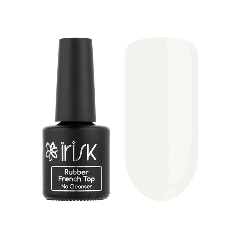 Irisk, Rubber French Top No Cleanser - финиш каучуковый цветной без л/с (№01 Light Milky), 10мл