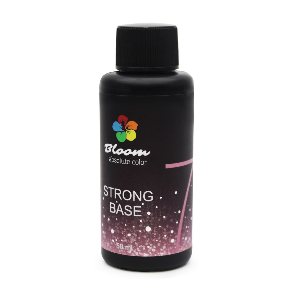 Bloom, Absolute color - жесткая база для гель-лака Strong №07 (светло-розовый с блестками), 50 мл