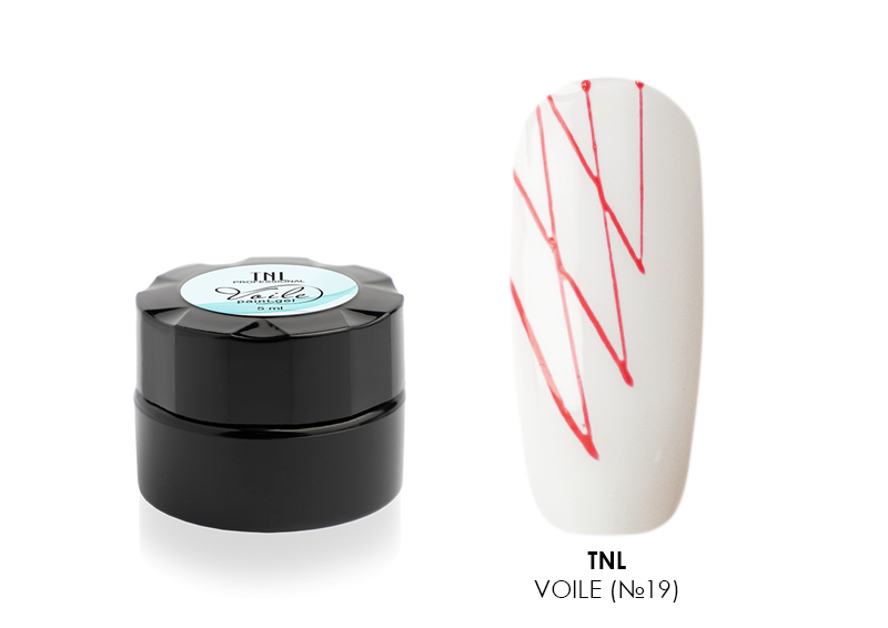 TNL, гель-краска для тонких линий "Voile" (№19 красный неон), 6 мл