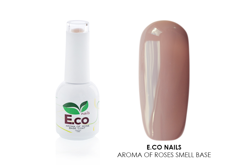 E.co nails, Aroma of Watermelon Base - цветная база 2в1, 10 мл