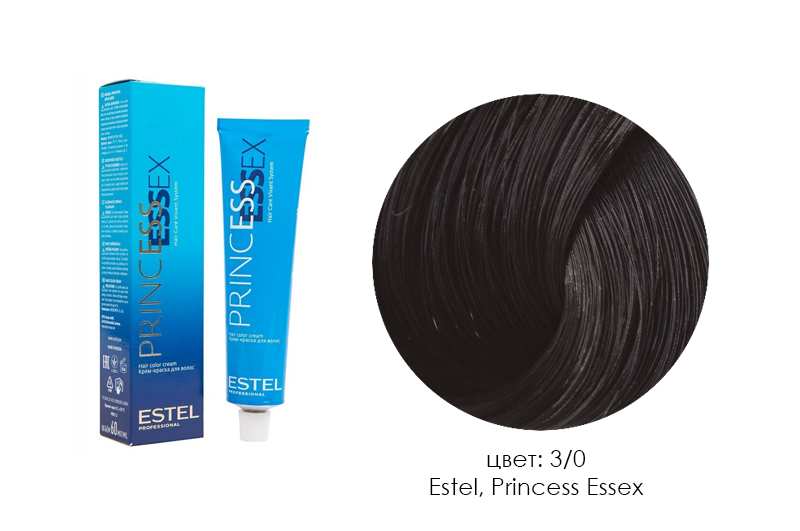 Estel, Princess Essex - крем-краска (3/0 темный шатен), 60 мл