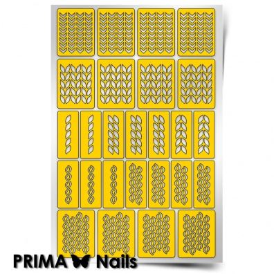 PrimaNails, Трафарет для дизайна ногтей (Вязаная сказка)