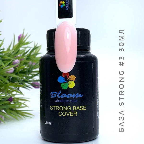 Bloom, Absolute color - жесткая база для гель-лака Strong (светлый розовый №3), 30 мл