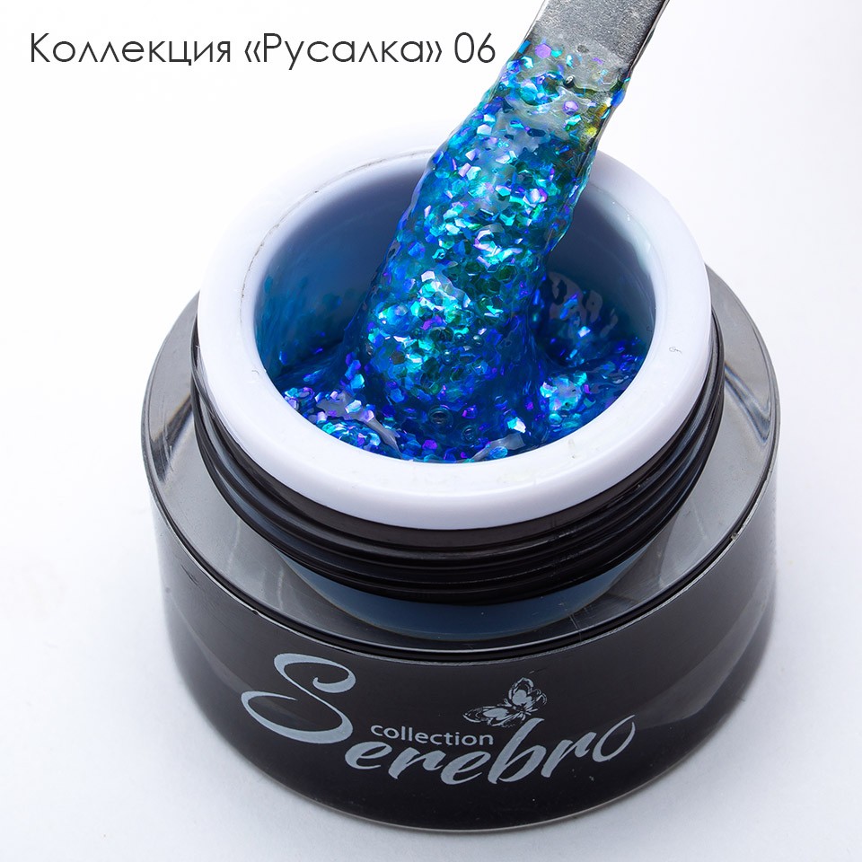 Serebro, гель-лак голографический "Русалка" №06, 5 мл Serebro, гель-лак голографический "Русалка" №06, 5 мл