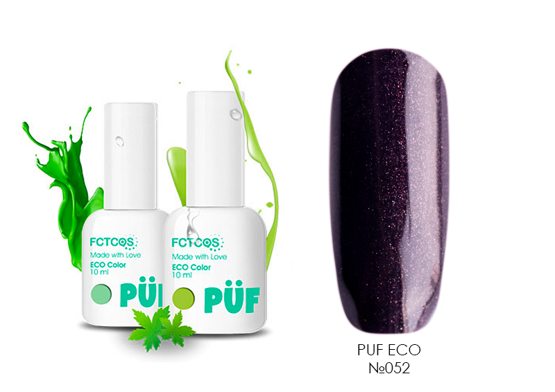 PUF, гель-лак Eco (№052), 10 мл PUF, гель-лак Eco (№052), 10 мл