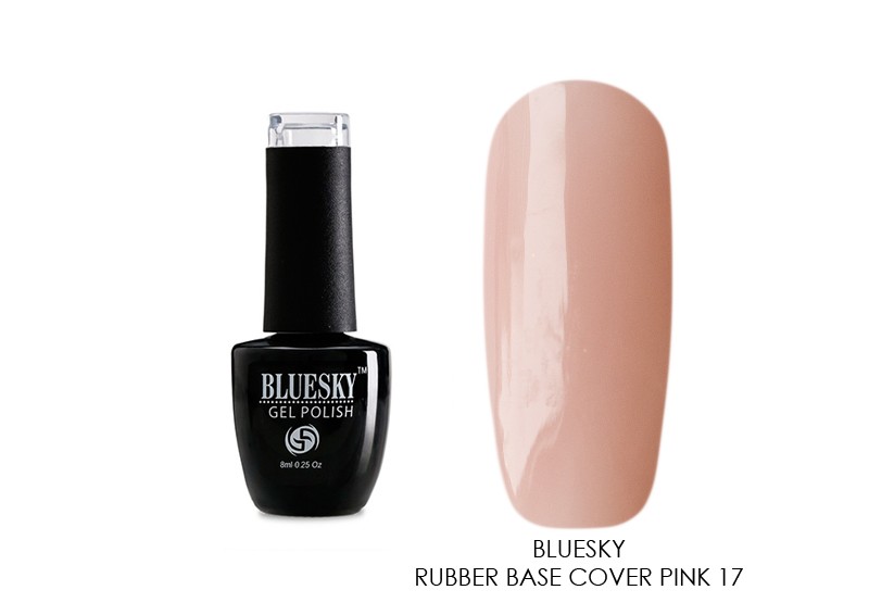 Bluesky, Rubber base cover pink - камуфлирующая каучуковая база (№17), 8 мл