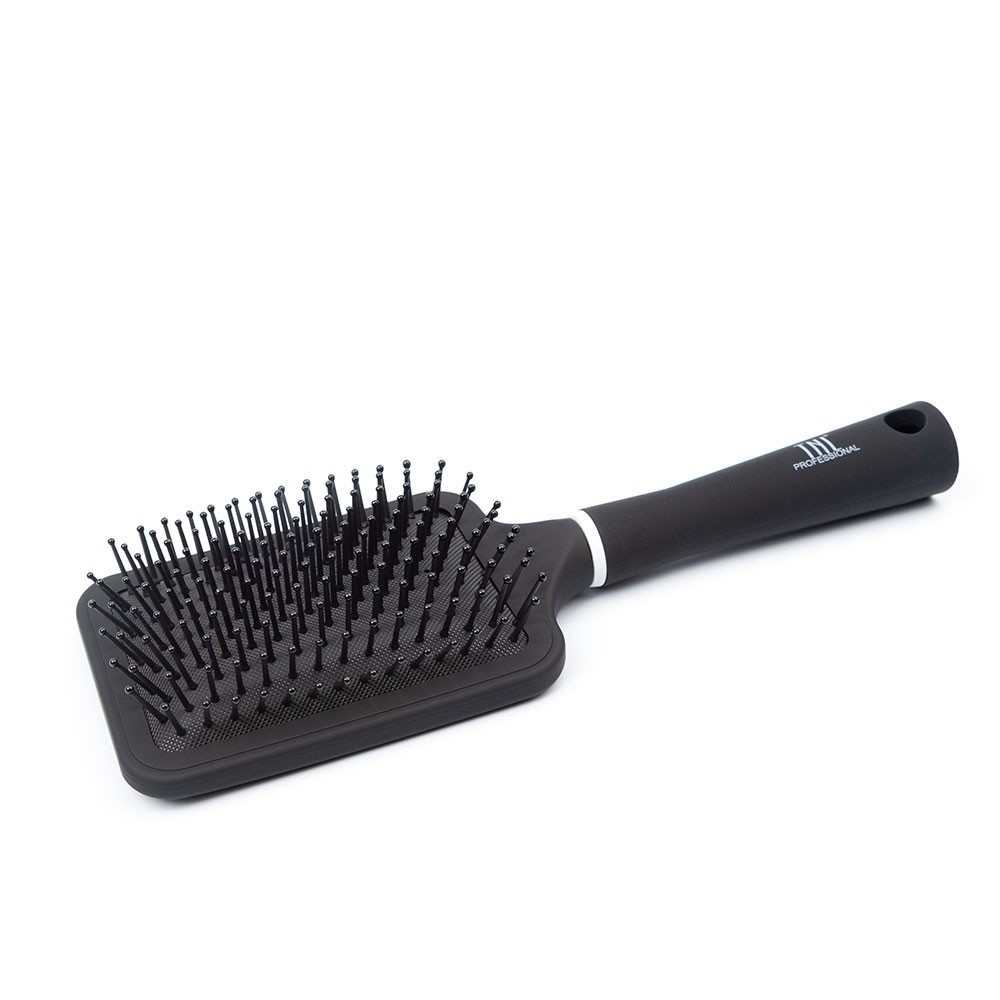 Tnl, щетка массажная прямоугольная с нейлоновыми штифтами (d 84 мм, черная) Tnl, щетка массажная прямоугольная с нейлоновыми штифтами (d 84 мм, черная)