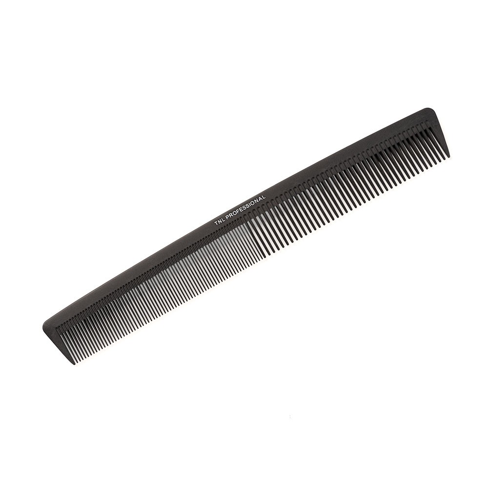 TNL, расческа для волос комбинированная карбон (черная, 224 мм)