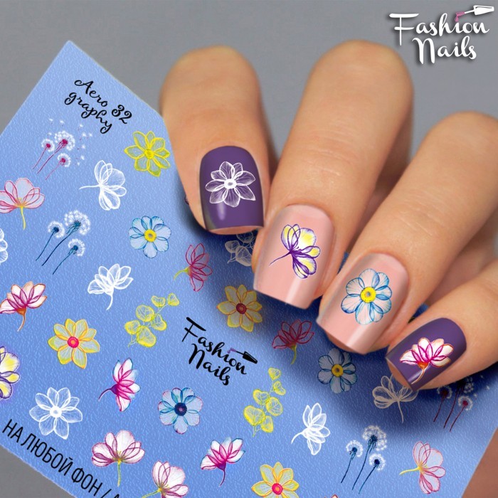 Fashion Nails, слайдер-дизайн "AEROgraphy" №32 Fashion Nails, слайдер-дизайн "AEROgraphy" №32