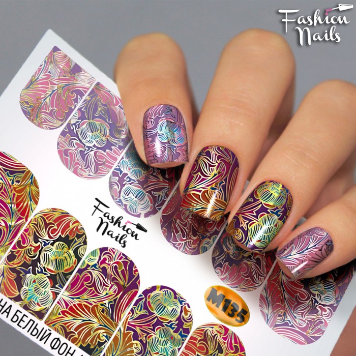 Fashion Nails, слайдер-дизайн "Metallic" №135