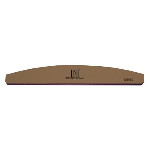 TNL, пилка для ногтей высокое качество лодочка 100/100 (коричневая)