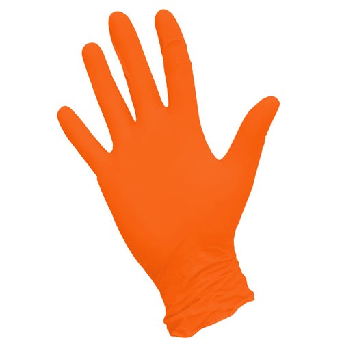 Adele, перчатки для маникюриста нитриловые (оранжевые, M), 100 шт