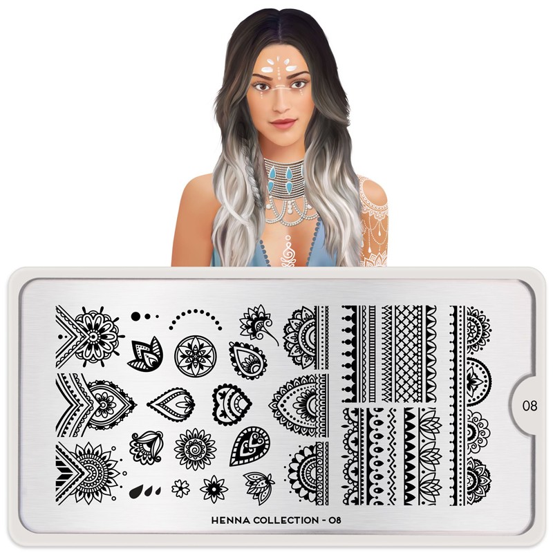 MoYou London, плата для стемпинга (Henna 08)