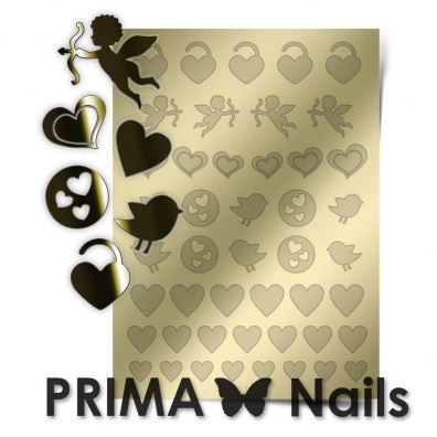 PrimaNails, Метализированные наклейки (LV-02, золото)