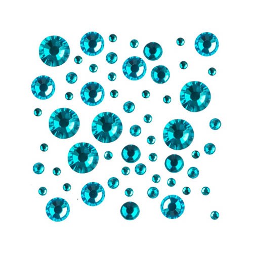 Irisk, cтразы цветные микс размеров в баночке (03 Blue Zircon)