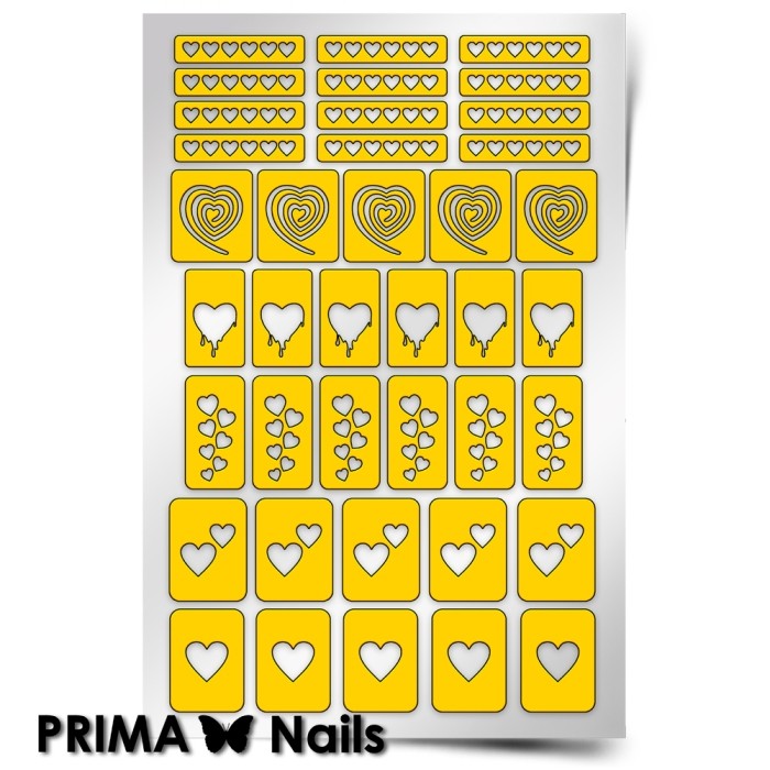 PrimaNails, Трафарет для дизайна ногтей (Сердечки)
