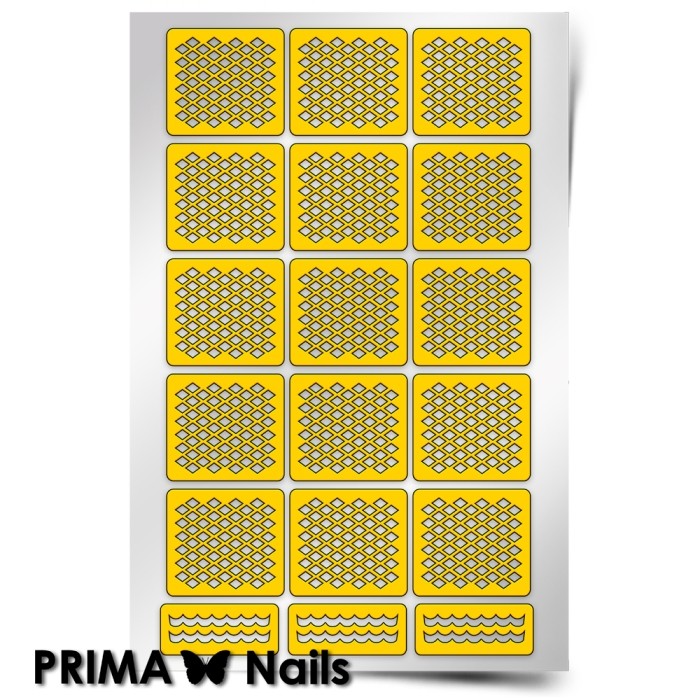 PrimaNails, Трафарет для дизайна ногтей (Сеточка)