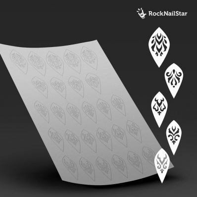 RockNailStar, Трафарет для дизайна ногтей (Мини мехенди)