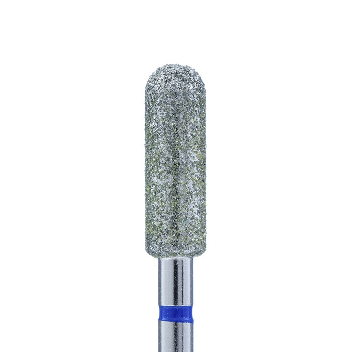 Кристалл, фреза алмазная цилиндр закругленный ВладМиВа 104.143.524.040 (синяя,d 0.40)