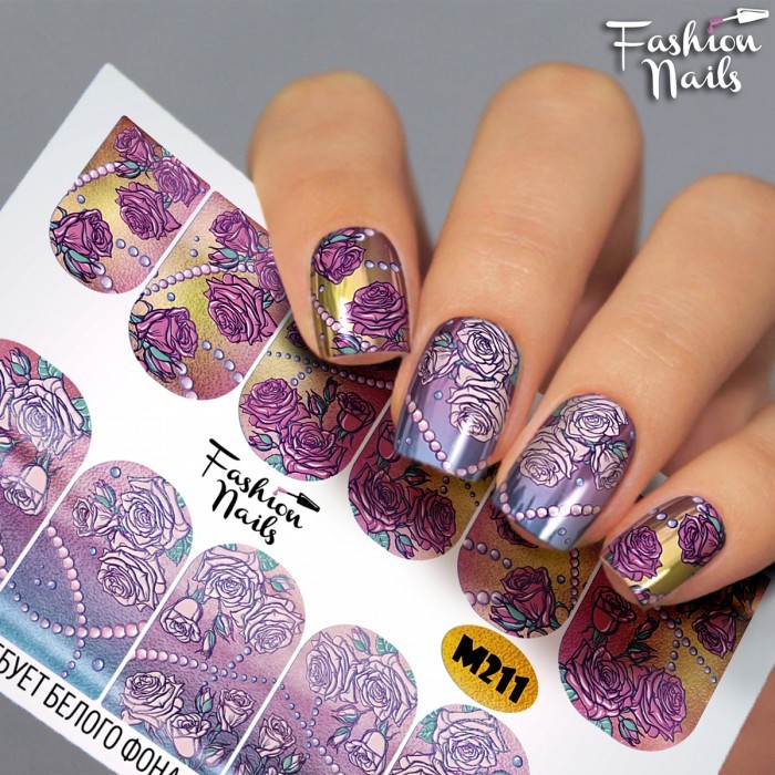Fashion Nails, слайдер-дизайн "Metallic" №211