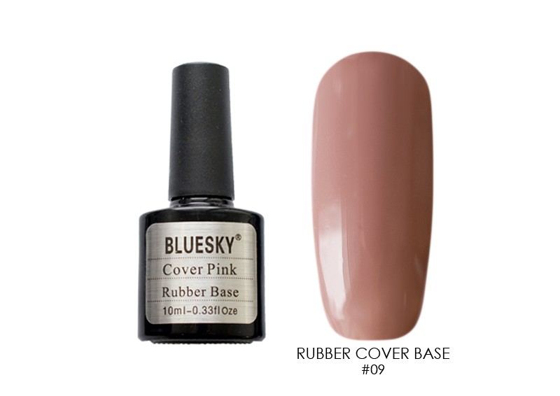 Bluesky, Rubber base cover pink - камуфлирующая каучуковая основа, база (№09), 10 мл