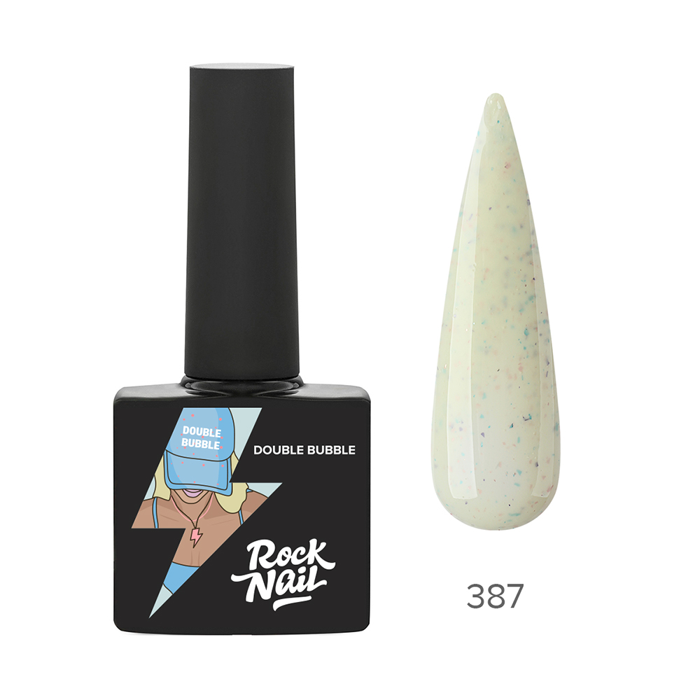 RockNail, Double Bubble - гель-лак №387, 10 мл