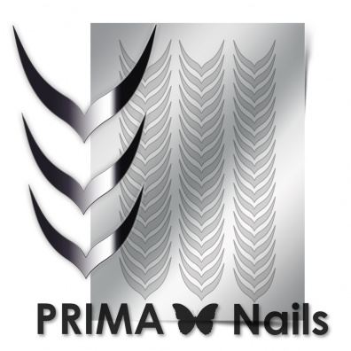 PrimaNails, Метализированные наклейки (CL-004, серебро)