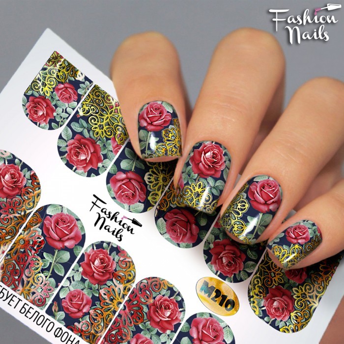 Fashion Nails, слайдер-дизайн "Metallic" №210 Fashion Nails, слайдер-дизайн "Metallic" №210