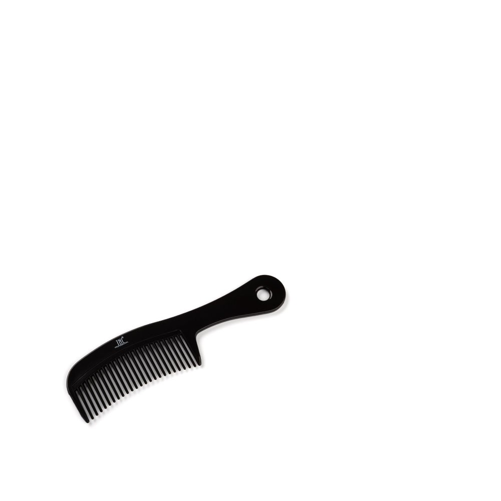 Tnl, расческа для волос широкая с ручкой (144 мм, черная)