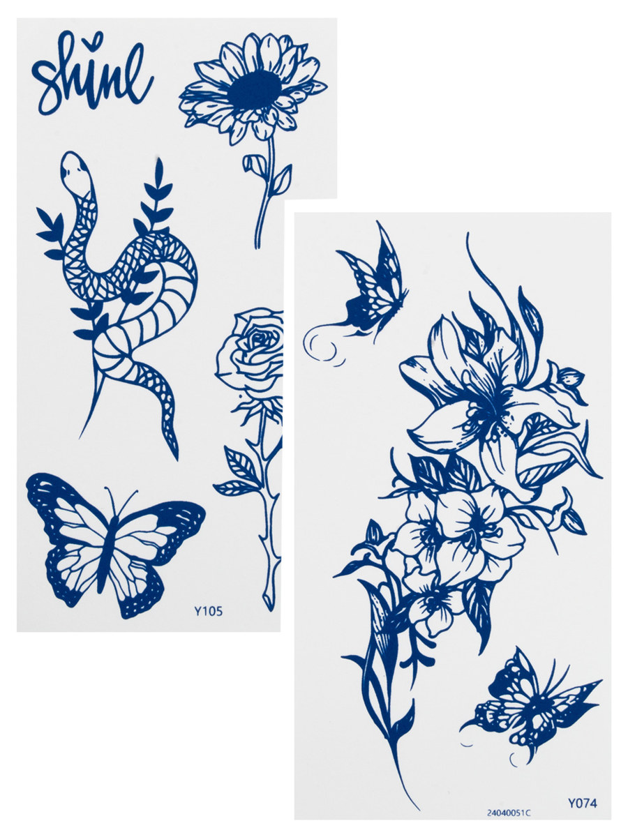 Irisk, набор №13 INK TATOO - тату реалистичная долговременная для тела, 2 шт
