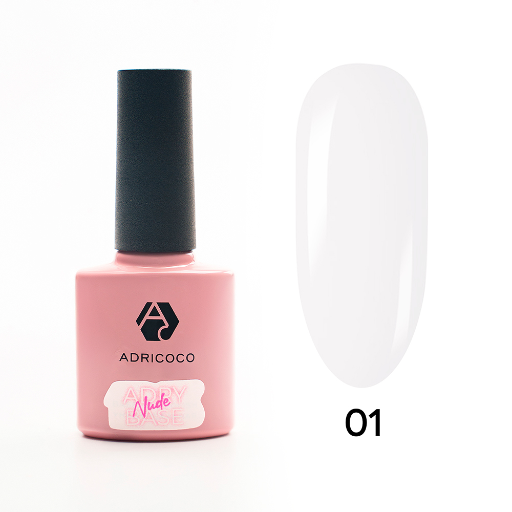 Adricoco, Adry Nude Base - жесткая база для гель-лака №01, 8 мл Adricoco, Adry Nude Base - жесткая база для гель-лака №01, 8 мл