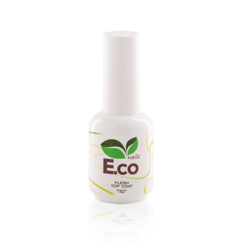 E.Co Nails, Flash Top Coat - глянцевый топ, 15 мл E.Co Nails, Flash Top Coat - глянцевый топ, 15 мл