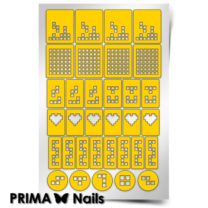 PrimaNails, Трафарет для дизайна ногтей (Тетрис)