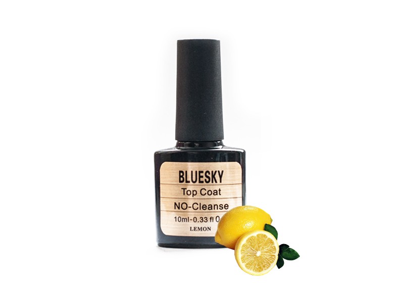 Bluesky, top coat - завершающее покрытие (аромат лимона), 10 мл