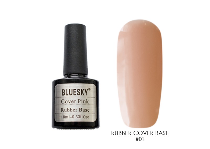 Bluesky, Rubber base cover pink - камуфлирующая каучуковая основа, база (№01), 10 мл