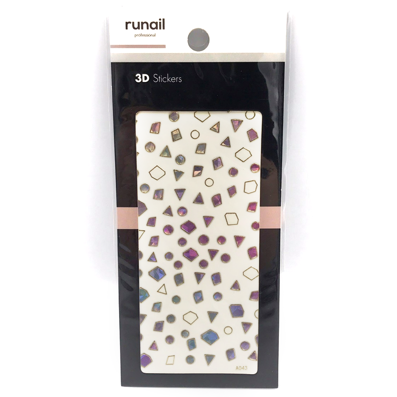 RuNail, 3D наклейки для ногтей №4860
