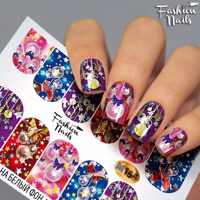 Fashion Nails, слайдер-дизайн "Metallic" №155