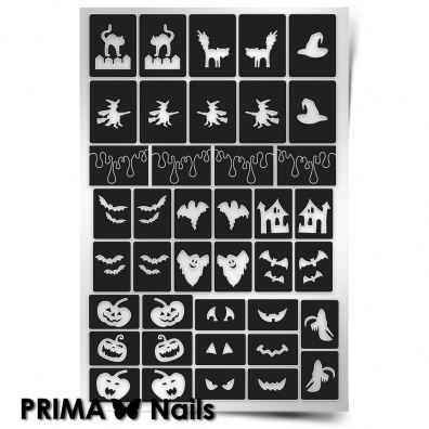 PrimaNails, Трафарет для дизайна ногтей (Хэллоуин)