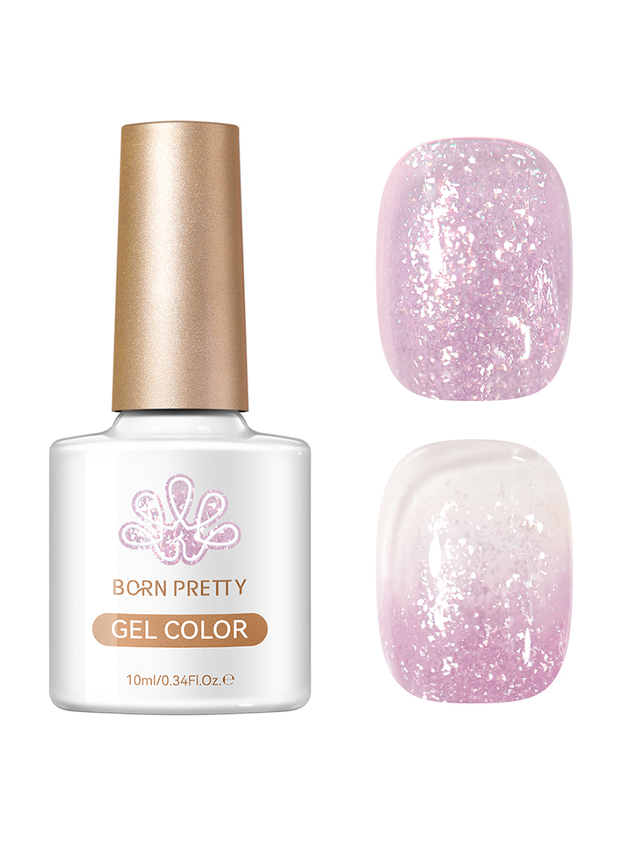 Born Pretty, Jelly Nude Gel - гель-лак желе с блестками №04, 10 мл