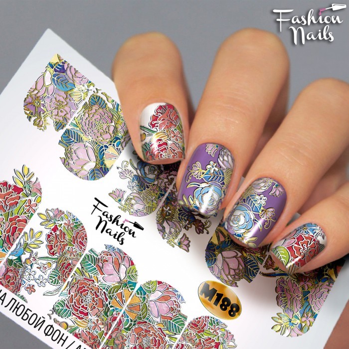Fashion Nails, слайдер-дизайн "Metallic" №188