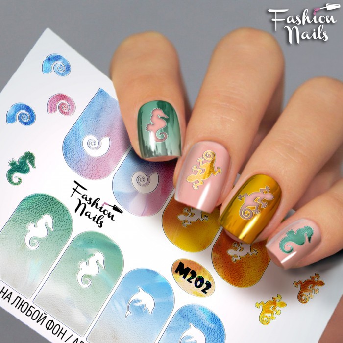 Fashion Nails, слайдер-дизайн "Metallic" №202