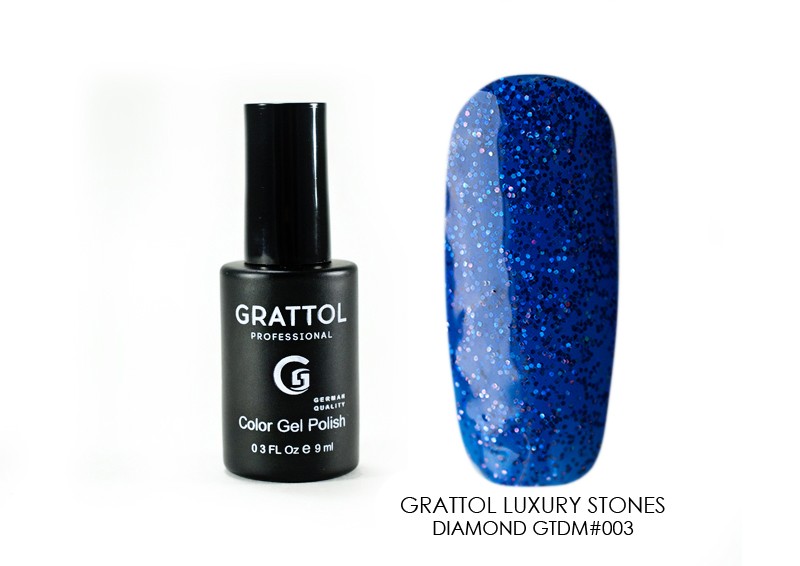 Grattol, гель-лак "Luxury Stones" (Diamond 03), 9 мл