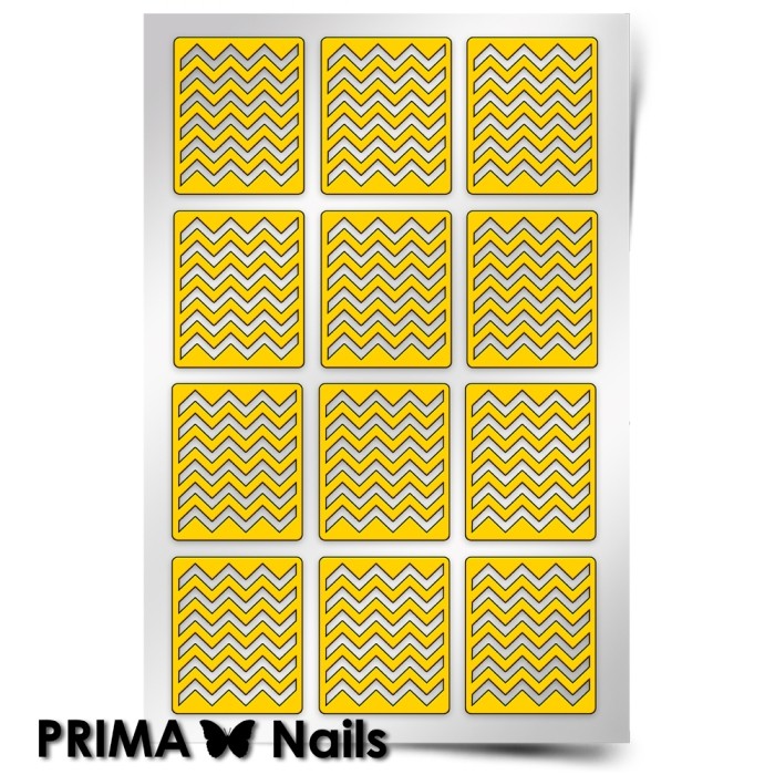 PrimaNails, Трафарет для дизайна ногтей (Принт «Зигзаг»)