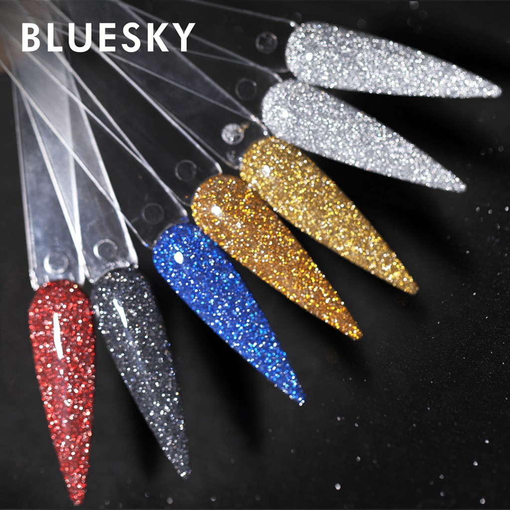Рефлективные гель-лаки Bluesky Luxury Silver Flash Gel