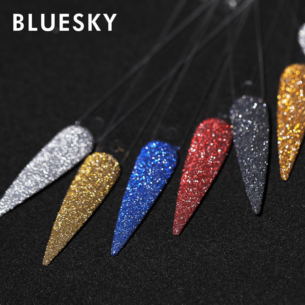 Светоотражающие гель-лаки Bluesky Luxury Silve Flash Gel
